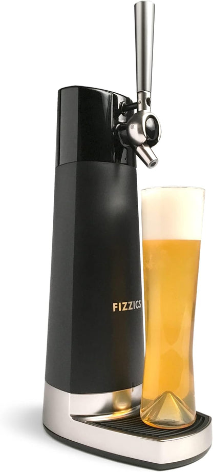 FIZZICS - DraftPour Beer Dispenser - Converts Any Can or Bottle Into a Nitro-Style Draft, Gift for Men and Beer Enthusiast, Beer Tap Draft Machine - Carbon (Pack of 4)