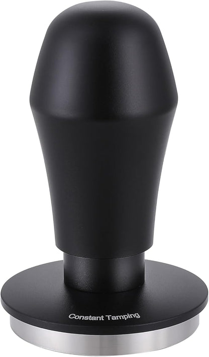 51mm Espresso Tamper 30lbs Calibrated Coffee Tamper Stainless Steel Base Hand Tamper for 51mm Bottomless Portafilter Tamper for Espresso Machine-Flat Base, Black