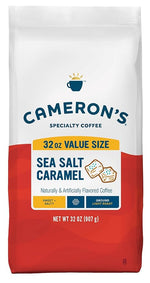 Load image into Gallery viewer, Cameron's Coffee Roasted Ground Coffee Bag, Flavored, Sea Salt Caramel, 32 Ounce