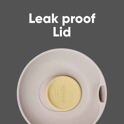 Owala SmoothSip Slider Insulated Stainless Steel Coffee Tumbler, Reusable Iced Coffee Cup, Hot Coffee Travel Mug, BPA Free 12 oz, Grey/Green (Sour Apple)