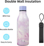 Load image into Gallery viewer, Insulated Water Bottle with Strap,18 oz Double Wall Stainless Steel Vacuum Bottles Metal Water Flask,Dawn