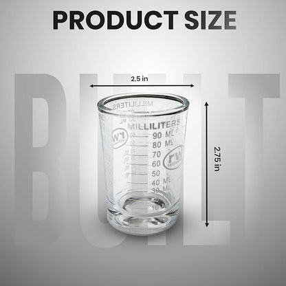 Rattleware 3 Oz Measuring Shot Glass - Premium and, Perfect for Bar Cart and Gatherings, Clear, 1 Piece