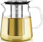 Load image into Gallery viewer, Aquach Glass Teapot with Removable Infuser - 57oz Borosilicate Tea Pot for Stovetop &amp; Cold Brew, Stainless Steel Filter for Loose Leaf/Iced Tea