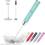 Load image into Gallery viewer, Zulay Kitchen Lux Rechargeable Milk Frother Handheld - Powerful 2-Speed Motor, Fully Waterproof, 2000mAh Battery - Drink Mixer For Latte, Cappuccino, Matcha, Protein Powder - Sky Blue