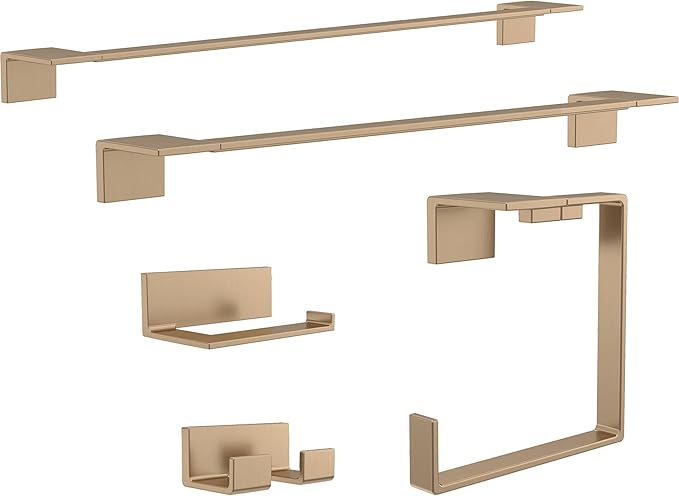 DELTA FAUCET 77736-CZ Vero Wall Mounted Double Towel Hook in Champagne Bronze