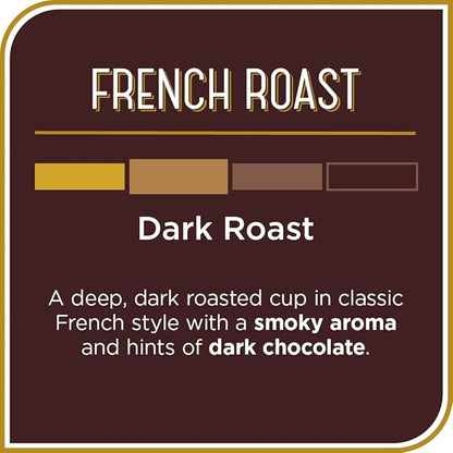Don Francisco's French Dark Roast Coffee - 24 K-Cup Compatible Single-Serve Pods - Bold, Smoky Flavor with Chocolate Notes - 100% Arabica - Compatible with Keurig Brewers