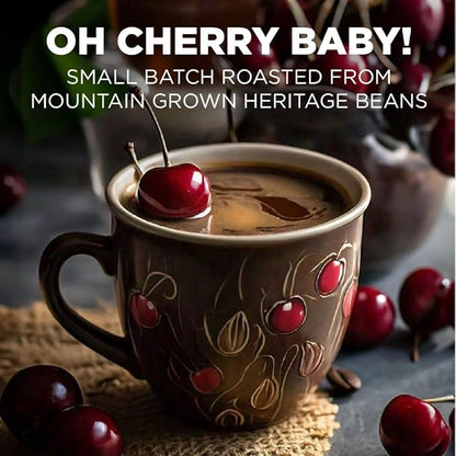 Maud's Cherry Flavored Coffee Pods, 36 ct, Medium Roast Flavored Coffee in Recyclable Single Serve Pods – 100% Arabica Beans, Compatible with Keurig K Cups Maker