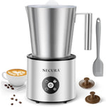 Load image into Gallery viewer, Secura 4-in-1 Automatic Milk Frother, 17oz Teflon-Free Stainless Steel Jug, Hot/Cold Foam Maker &amp; Milk Warmer for Latte, Cappuccino, Macchiato, Hot Chocolate, Includes Silicone Spatula &amp; 2 Whisks