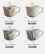 Load image into Gallery viewer, Ceramic Mug 1pcs, 11oz - Vintage Coffee Mug, Pottery Cups for Milk, Latte, Cappuccino, Tea - Porcelain Dishwasher, Microwave Safe Stoneware 1 PCS Brown Leaf Cup
