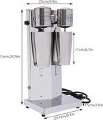 Load image into Gallery viewer, Milk Shaker Machine, Commercial Stainless Steel Milk Shaking Machine Double Head Drink Mixer 110V 16000RMP High Speed Electric Silent Milk Shake Machine with Two 800ml Cups(Double Head 16000rpm)