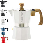 Load image into Gallery viewer, GROSCHE Milano Moka Stovetop Espresso Coffee Maker (3 Cup / 150 ml, White)