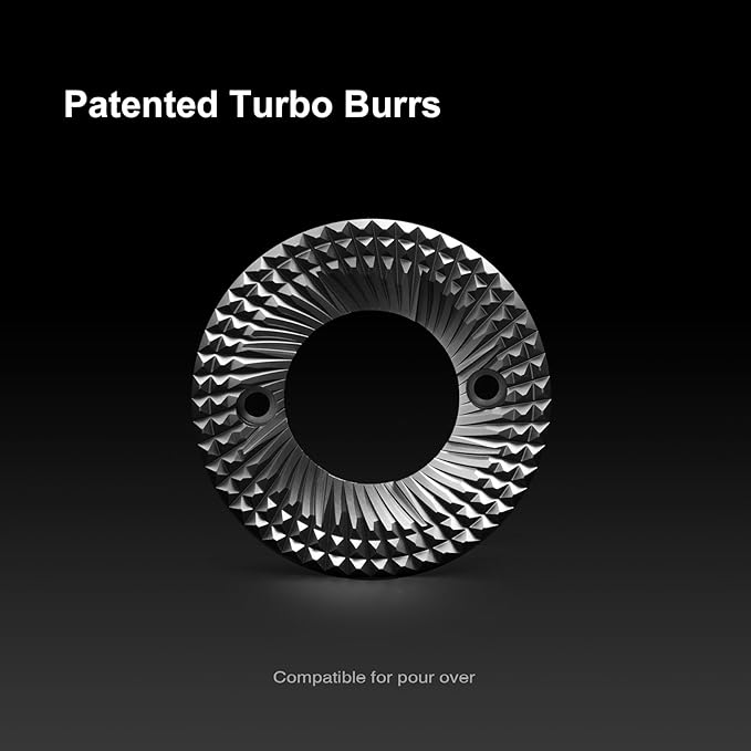 TIMEMORE Sculptor 078 Turbo Burr Coffee Bean Grinder, Electric Grinder with Stepless Coarseness Adjustment, Only Suitable for Pour over - Black