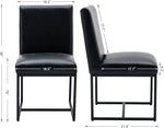 Load image into Gallery viewer, CIMOTA Black Modern Dining Chairs Set of 4, Leather Dining Room Chairs Upholstered Armless Guest Side Chair with Black Base for Dining Room/Kitchen, 4PCS