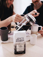 Load image into Gallery viewer, Jim’s Organic Coffee – Sweet Love Blend – Whole Bean, Dark Roast, Bold 11 oz Bag