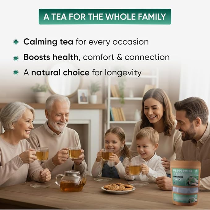 TeaDreamTea Peppermint Tea Bag - Mint tea - Herbal Tea - Mint Tea Bags - Healthy tea | Aromatic & Caffeine Free Tea (100 Teabags)