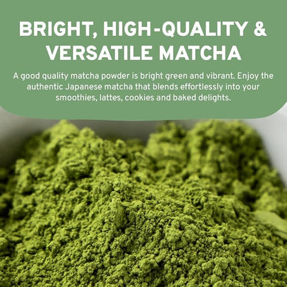 HANDPICK Japanese Organic Matcha Green Tea Powder (100 Servings) - Authentic Premium Second Flush Harvest | Resealable Ziplock Pouch
