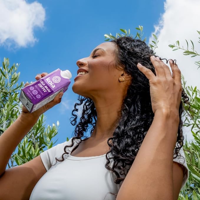 Koia Plant Based Protein Shake, Cold Brew Coffee, 20g Protein, 3g Sugar, 6g Prebiotic Fiber, 21 Vitamins & Minerals, Meal Replacement Drinks, Dairy-Free, Gluten-Free, Non-GMO, 11 Fl Oz (Pack of 12)