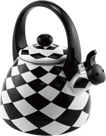 Load image into Gallery viewer, UPware Enamel on Steel Whistling Tea Kettle, Stovetop Teakettle (2.4 Quart, Black Diamond)