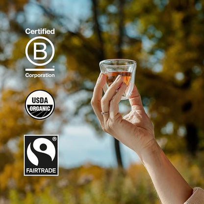 Grace Farms Organic Earl Grey Black Tea, 16 Pyramid Sachets | Bergamot Oil | Fairtrade & Kosher |Gives Back 100% of Profits