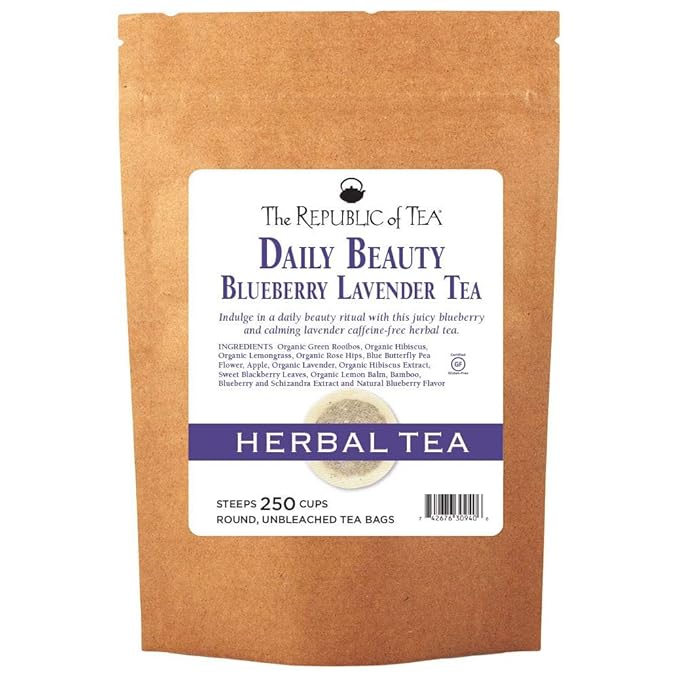 The Republic of Tea Beautifying Botanicals® Daily Beauty Herbal Tea, 250 Tea Bags