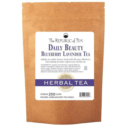 The Republic of Tea Beautifying Botanicals® Daily Beauty Herbal Tea, 250 Tea Bags
