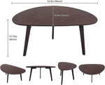 Load image into Gallery viewer, FIRMINANA Small Oval Coffee Table for Living Room,Mango Tabletop Mid Century Modern Coffee Table,Espresso,18.9" D x 33.47" W x 15.75" H