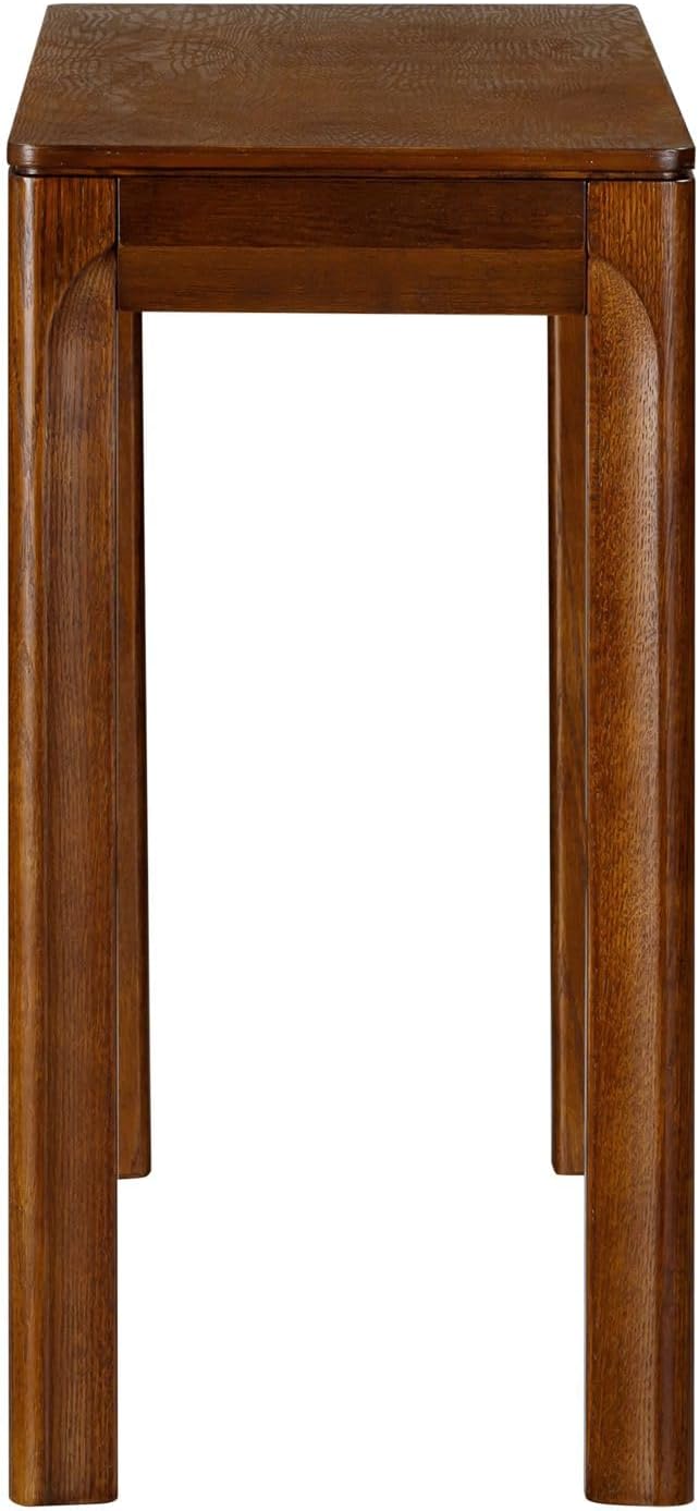 NTC Flow Modern Wooden Rectangle Console Table with Hidden Drawer – Waterproof & Heat Resistant, Dark Walnut