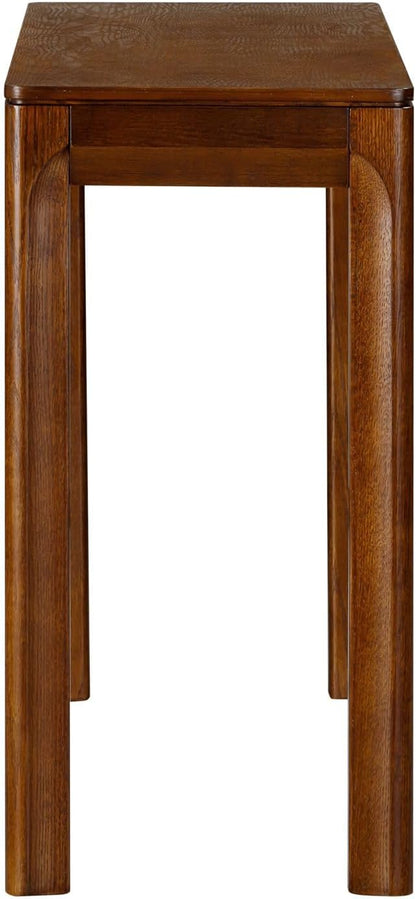 NTC Flow Modern Wooden Rectangle Console Table with Hidden Drawer – Waterproof & Heat Resistant, Dark Walnut