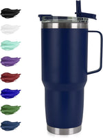 Load image into Gallery viewer, HASLE OUTFITTERS 30oz Tumbler With Handle, Insulated Travel Coffee Mug With Straw Leak-Proof Double Wall Stainless Steel Vacuum Tumblers Metal Cup with Straw for Hot and Cold Drink