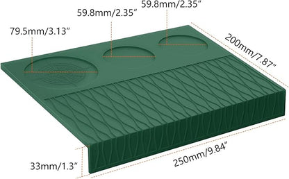 IKAPE Espresso Tamping Mat, Food Grade Silicone Coffee Tamper Mat, Portafilter Tamp Mat Espresso Accessory For Baristas, Waterproof Heat Resistant Tamping Pad Mat for Counter(Green)