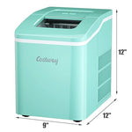 Load image into Gallery viewer, COSTWAY Countertop Ice Maker, 26Lbs/24H Portable Ice Machine with Self-Cleaning Function, Bullet Ice Cubes Ready in 8 Mins, Scoop and Removable Basket,Ice Maker for Home Party Bar, Green