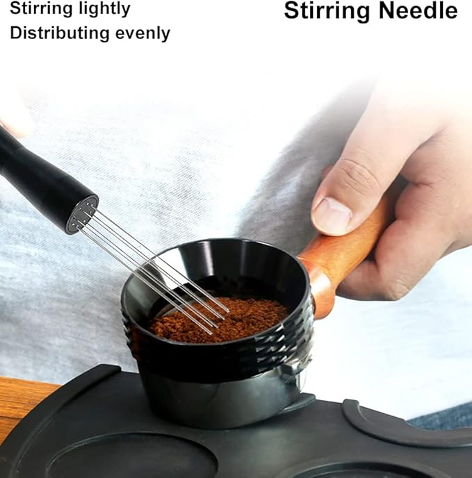 Espresso Coffee Stirrer, Needle Coffee Tamper Distributor Hand Stirrer Tool for Coffee Powder Stirring Distribution Barista WDT Tool Stainless Steel Mini Whisk Espresso Tools