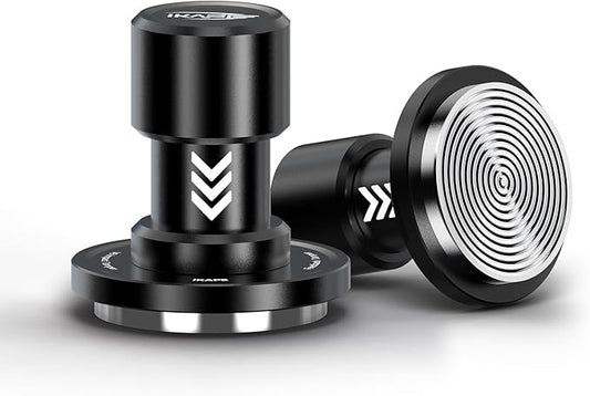IKAPE 51MM V6 Impact Espresso Tamper with Sound Feedback, 15lb/30lb Interchangeable Springs, Espresso Low-Profile Tamper with Triple-spring System, Fits 51mm portafilters