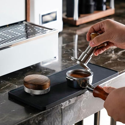 watchget Anti-Slip Silicone Espresso Tamping Mat - Thick 5" x 12" Coffee Tamper Pad - Perfect for Baristas, Home Brewing, and Portafilters - Sturdy, Heat Resistant, Easy to Clean