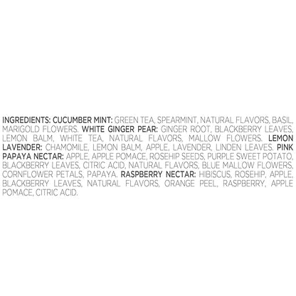 Tea Forte Mariposa Premium Tea Petite Presentation Box Tea Gift Sampler, 10 Count, 1 of Each Variety Individually Wrapped Handcrafted Pyramid Infuser Bags