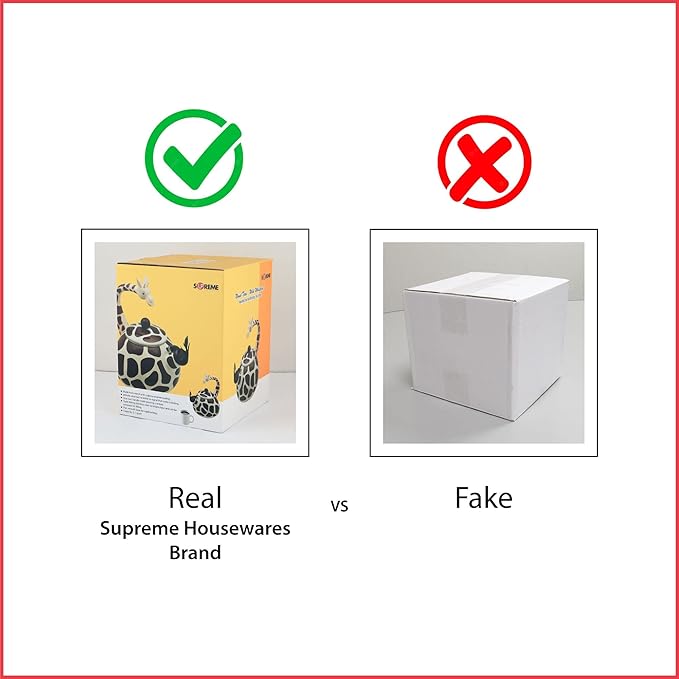 Whistling Tea Kettle for Stove Top Enamel on Steel Teakettle, Supreme Housewares Giraffe Design Teapot Water Kettle Cute Kitchen Accessories Teteras (2.1 Quart, Giraffe)