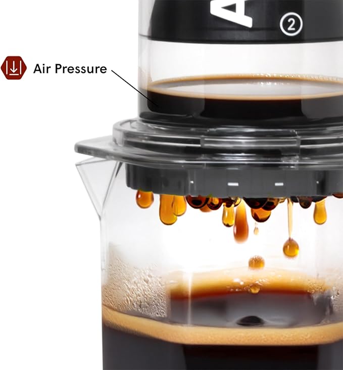 AeroPress Clear XL Coffee Press – 3 in 1 Brew Combines French Press, Pourover, Espresso, Full bodied smooth coffee without grit or bitterness, Portable Coffee Maker for Home, Office, Camping & Travel