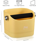 Load image into Gallery viewer, Espresso Knock Box - Bincoo Espresso Machine Knock Box/Espresso Grounds Knock Box, Barista Style Coffee Knock Box for Grounds with Removable Shock-Absorbent Knock Bar and Anti-Slip Base. (yellow)