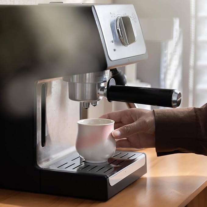 4-Oz Ceramic Espresso Cups Set - Multi-Color, Handle-Free Design for Home & Cafe | Dishwasher-Safe Stoneware Cups (Gradient Pink, 2)