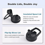 Load image into Gallery viewer, mininoo 24 oz Insulated Water Bottle with Straw Lid, Stainless Steel Double Wall Vacuum, Leak Proof, BPA Free, Keep Cold for 24H &amp; Hot for 12H(Ice Coke)