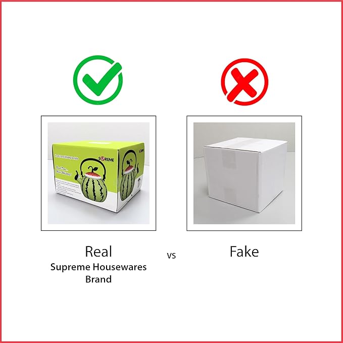 Whistling Tea Kettle for Stove Top Enamel on Steel Teakettle, Supreme Housewares Watermelon Design Teapot Water Kettle Cute Kitchen Accessories Teteras (1.6 Quart, Watermelon Ver 1)