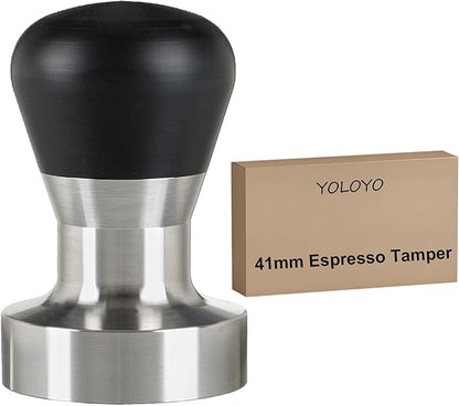 41mm Espresso Tamper with Precisely Manufactured Stainless Steel Base & PVC Handle, 41mm Coffee Tamper Specially Fit for La Marzocco 1 Cup 7g Basket, VST 7g Single Basket and Similar