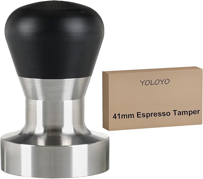 41mm Espresso Tamper with Precisely Manufactured Stainless Steel Base & PVC Handle, 41mm Coffee Tamper Specially Fit for La Marzocco 1 Cup 7g Basket, VST 7g Single Basket and Similar