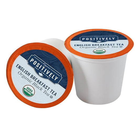 Organic Positively Tea Company, English Breakfast Black Tea, K-Cup Compatible, 24 Pods