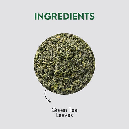 Classic Green Tea Bags (3.53oz/100gm), Loose Leaf 50 Pyramid Teabags, Blended with Fresh Herbs and Spices, Organic Herbal Tea, Low Caffeine Gluten Free