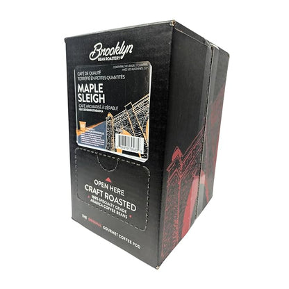 Brooklyn Beans Maple Sleigh Gourmet Coffee Pods - Compatible with Keurig 2.0 K Cup Brewers, 40 Count, Maple Flavored