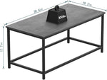 Load image into Gallery viewer, SAYGOER Small Coffee Table Modern Coffee Tables Open Design Rectangular Minimalist Center Table for Living Room Home Office, Easy Assembly, 39.37x19.69 x17.72, Gray Black