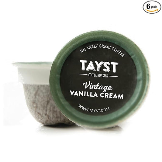 Tayst Coffee Pods, Vanilla Cream Medium Roast, K Cups Compatible with Keurig Coffee Maker, Sustainable Single Serve, Pack of 240