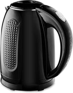 Load image into Gallery viewer, OVENTE Electric Kettle, 1.7L Double Wall Stainless Steel Insulated Water Boiler &amp; Heater for Coffee or Tea, 1100W Fast Boiling with Auto Shut-Off, Boil-Dry Protection &amp; Secure Locking Lid, Black KD64B