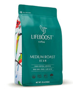 Load image into Gallery viewer, Lifeboost Organic Coffee Beans Medium Roast - Low Acid Single Origin Non-GMO Organic Whole Bean Coffee - Third Party Tested For Mycotoxins &amp; Pesticides - 12 Ounces